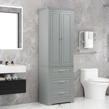 High Storage Cabinet With Three Drawers